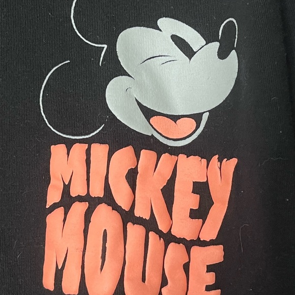 Disney 2XL Mickey Mouse, puffy print, black hoodie sweatshirt (J) - Picture 2 of 6